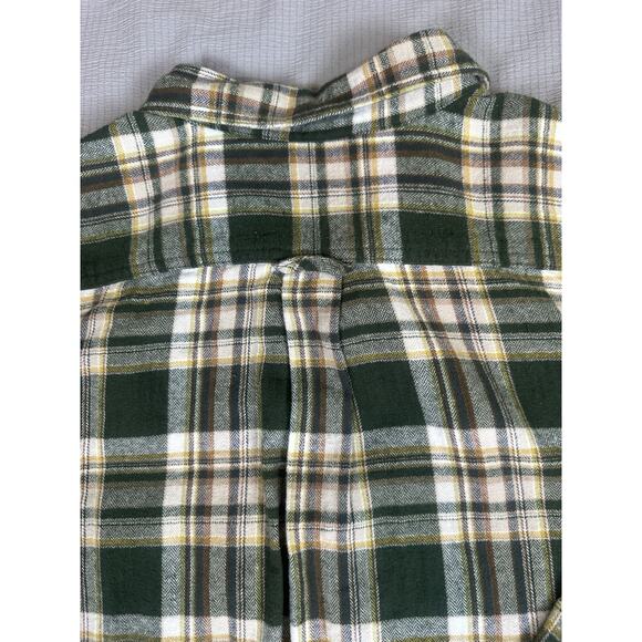 Eddie Bauer Men’s Long Sleeve Flannel Shirt, Green Blue Plaid, Size XXL - Picture 8 of 8
